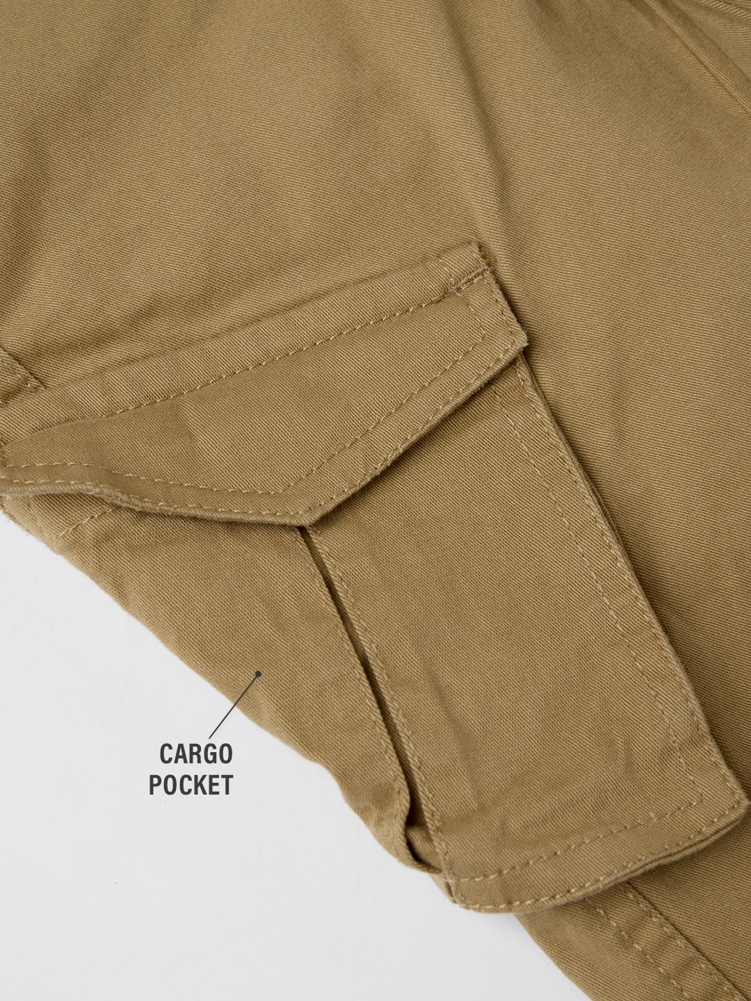 Solids: Dark Beige Boys Cargo Pants (2-8 Yrs)