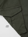 Solids: Forest Green Boys Cargo Pants (2-8 Yrs)