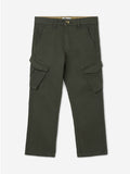 Solids: Forest Green Boys Cargo Pants (2-8 Yrs)