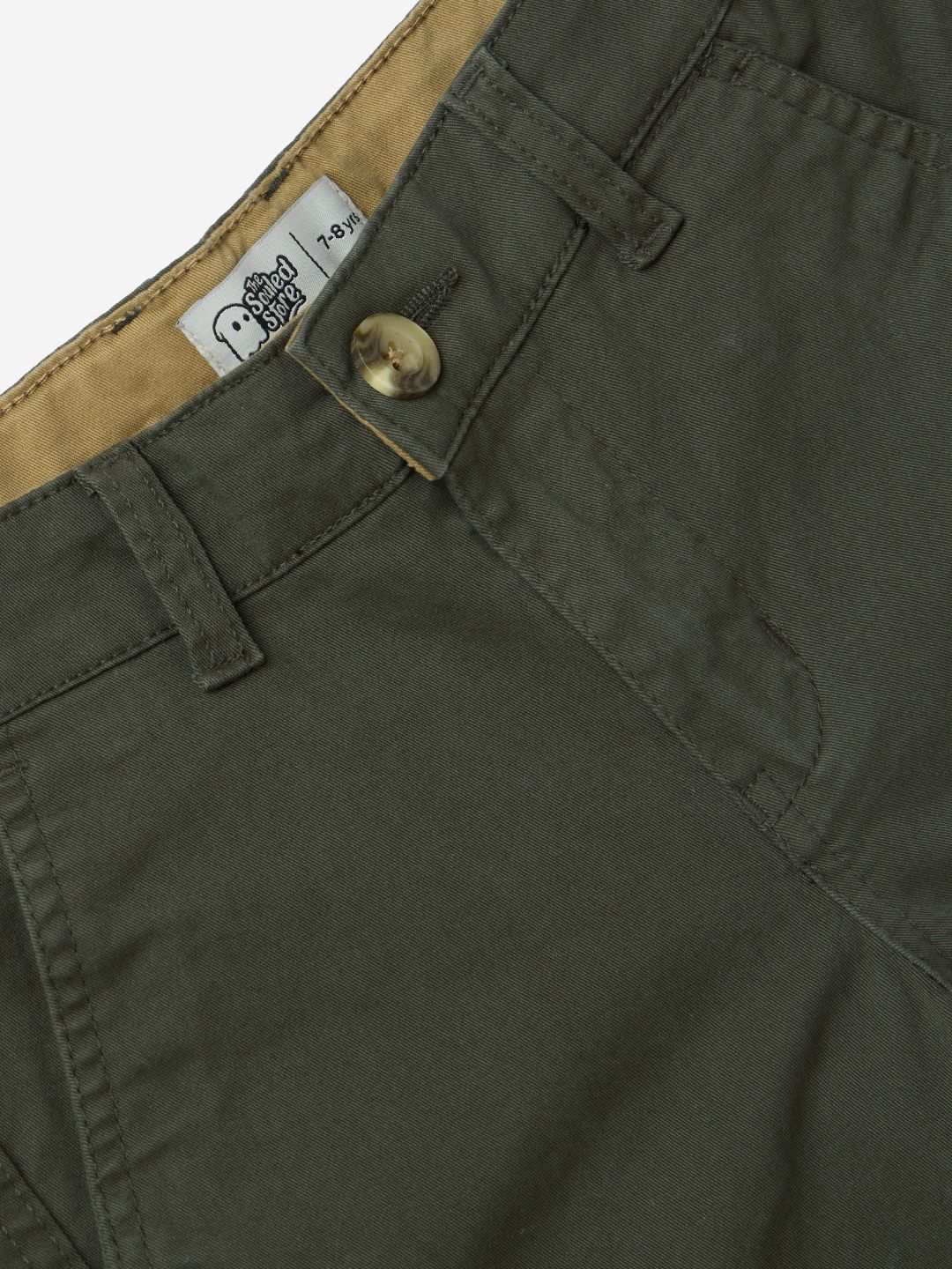 Solids: Forest Green Boys Cargo Pants (2-8 Yrs)