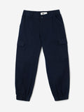 Solids: Twilight Blue Girls Cotton Joggers (2-8 Yrs)