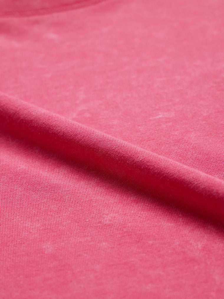 Vintage Solids: Fuchsia Pink Women Regular T-Shirts