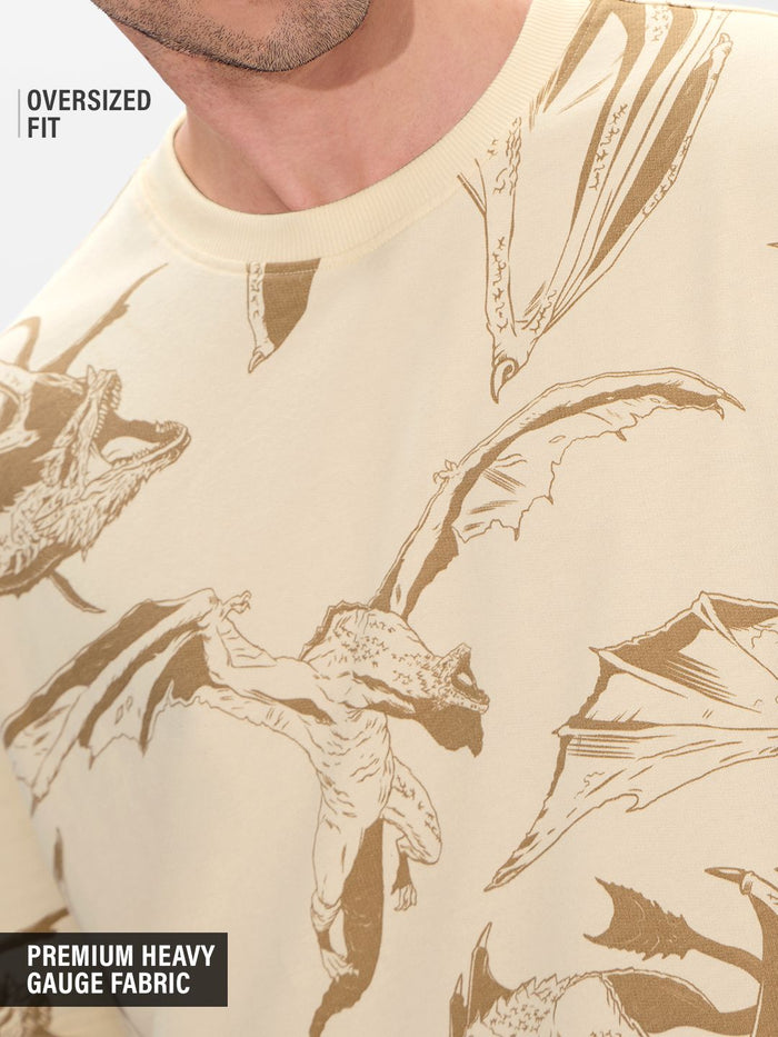 House Of Dragon: Triple Dragon Oversized T-Shirts