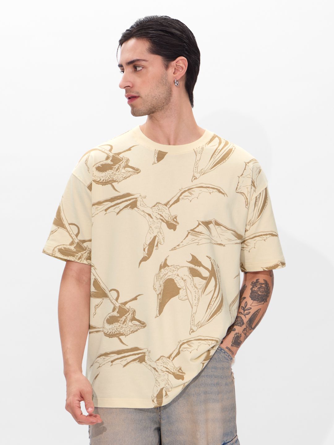 House Of Dragon: Triple Dragon Oversized T-Shirts