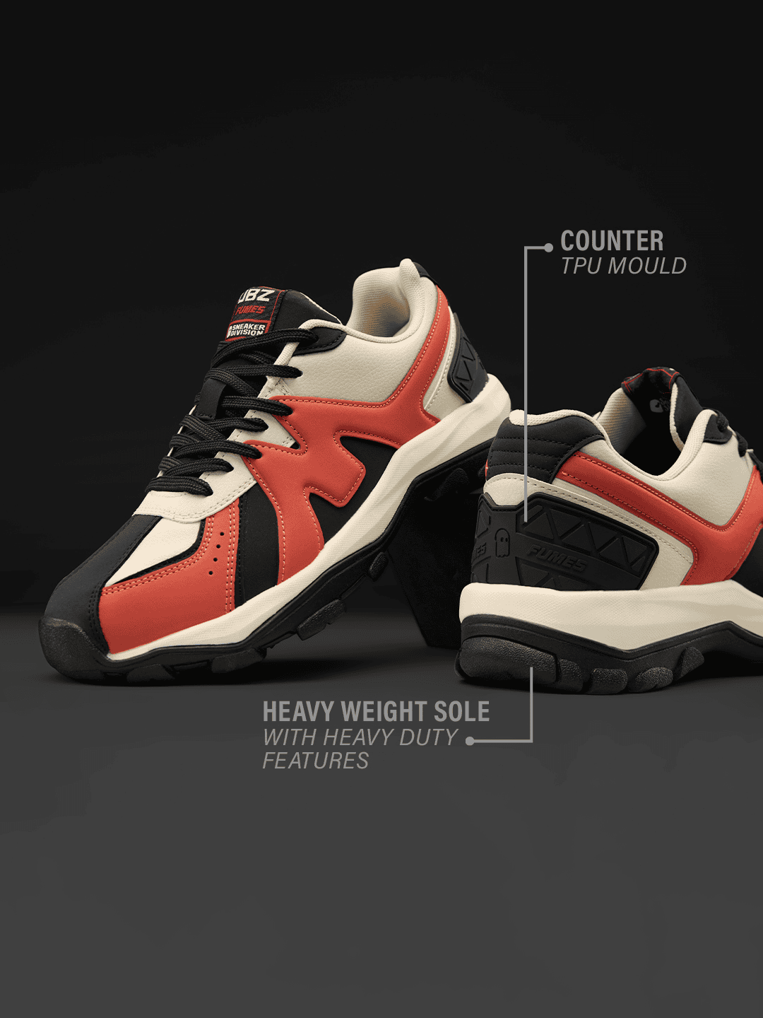 Fumes: Hazard Men Low Top Sneakers