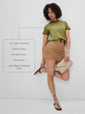 Vintage Solids: Fern Green Women Regular T-Shirts