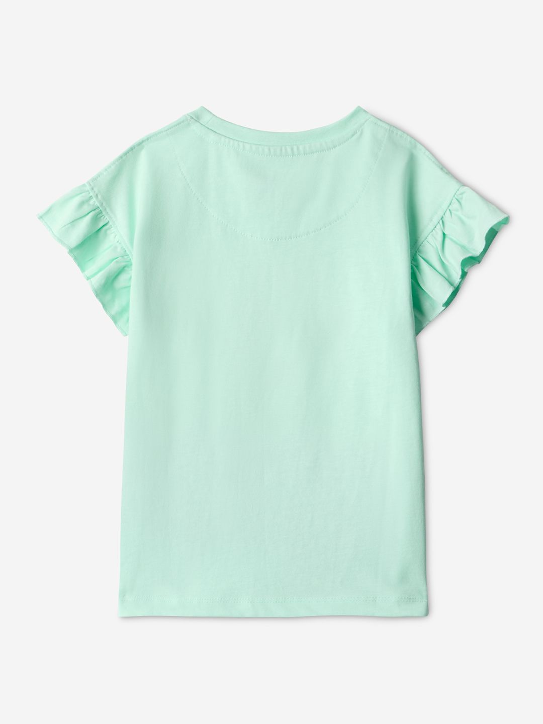 Looney Tunes: Flower Power Girls Cotton Flutter Sleeve Tops (2-8 Yrs)