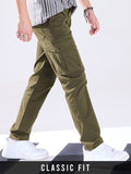 Solids: Olive Drab Men Cargo Pants