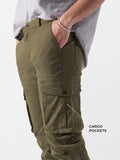 Solids: Olive Drab Men Cargo Pants