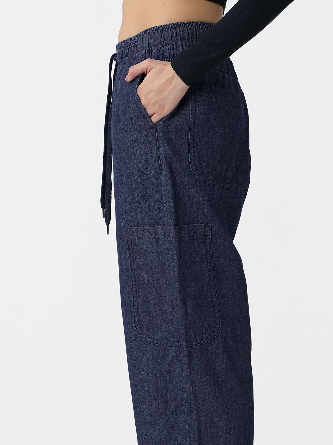 Pull-On Denim: Raw Blue Women Pull on Denims