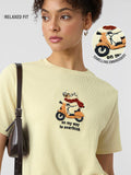 Textured T-Shirt: On My Way To Overthink Women Relaxed T-Shirts
