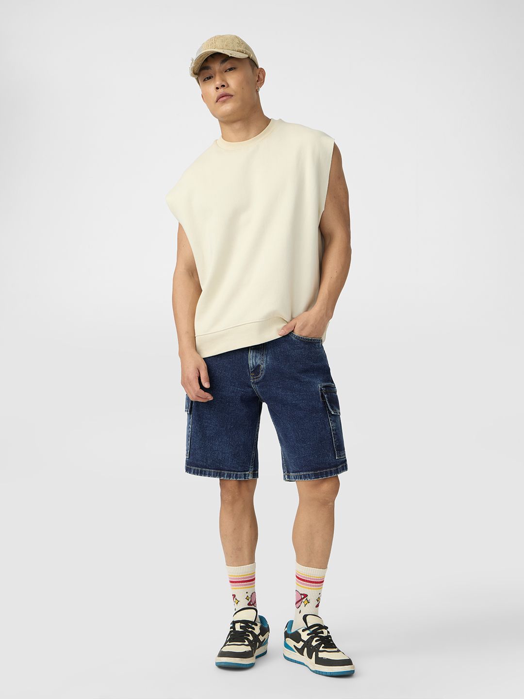 Denim: Ocean Blue Men Denim Shorts