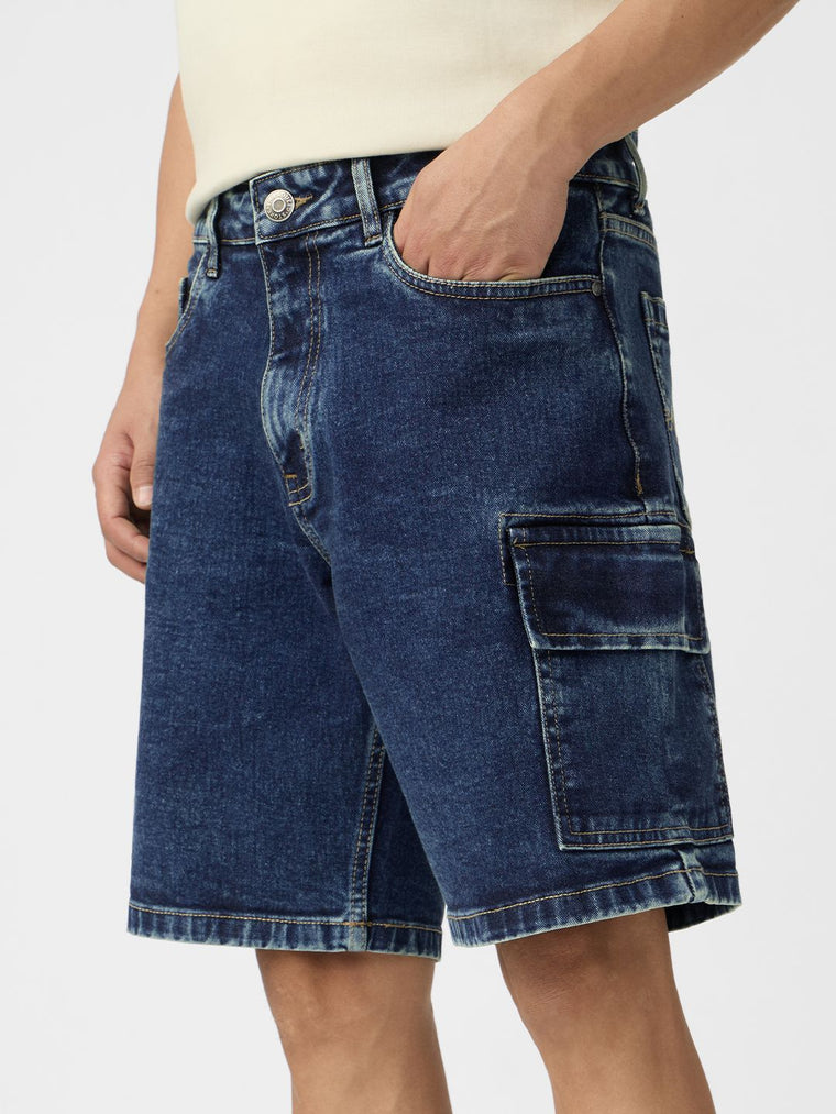 Denim: Ocean Blue Men Denim Shorts