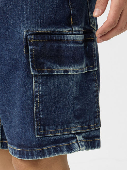 Denim: Ocean Blue Men Denim Shorts