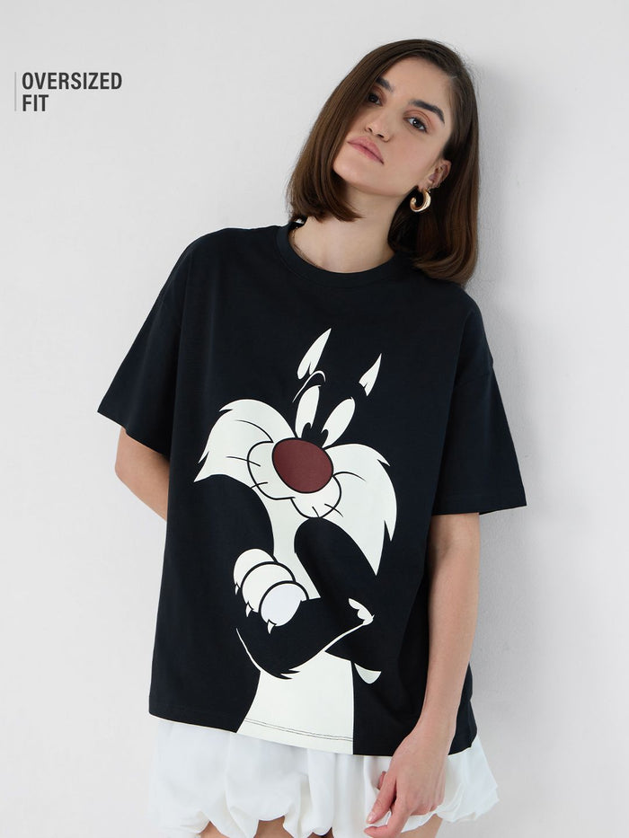 Sylvester: Pussycat Women Oversized T-Shirts