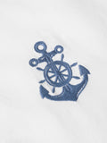 Cotton Linen: Anchor Crest Cotton Linen Shirts