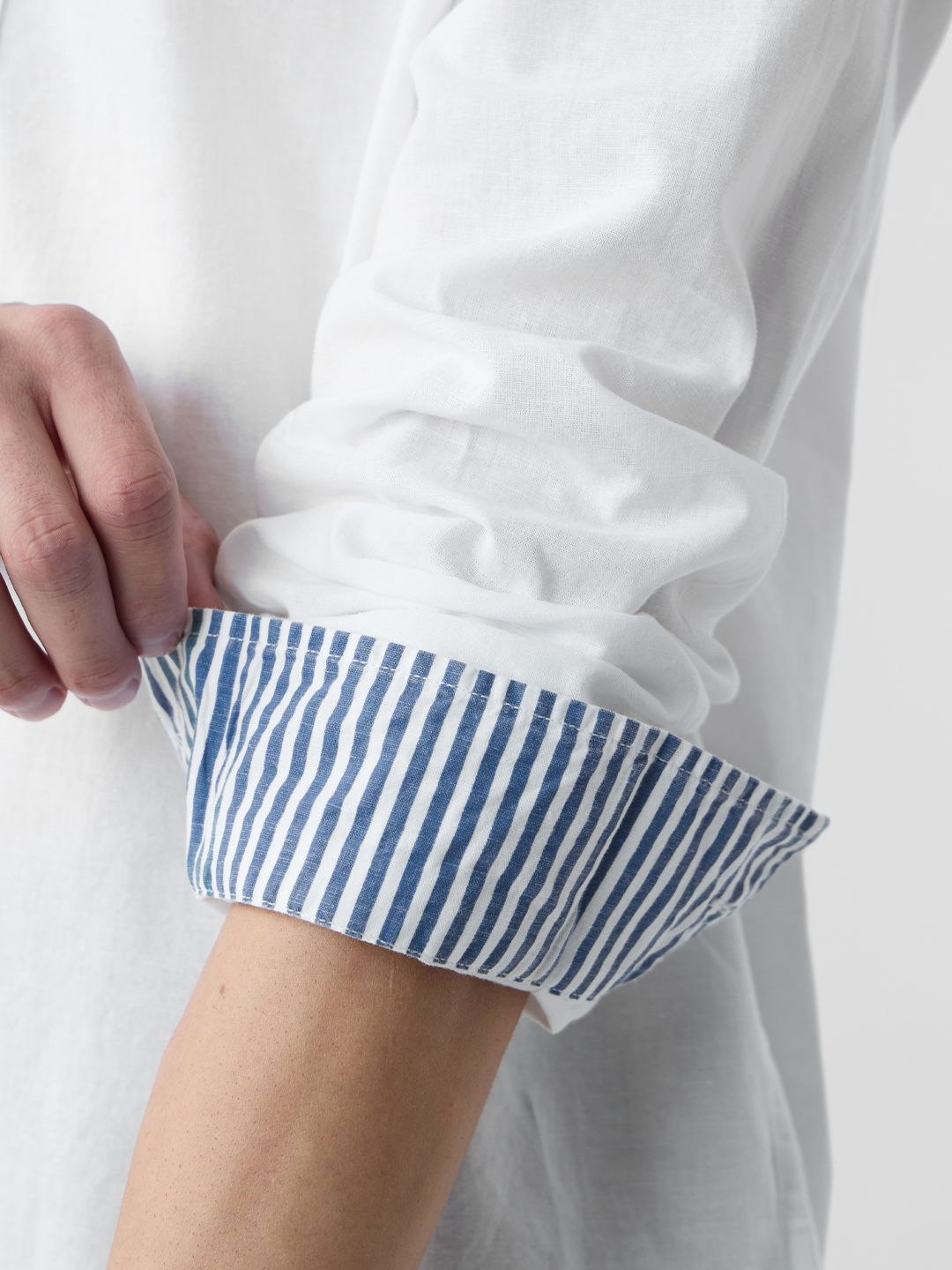 Cotton Linen: Anchor Crest Cotton Linen Shirts