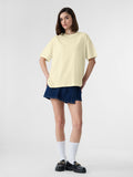 Street Solids: Classic Cream Women Oversized T-Shirts