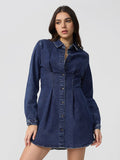 Denim Shirt Dress: Indigo Women Denim Dresses