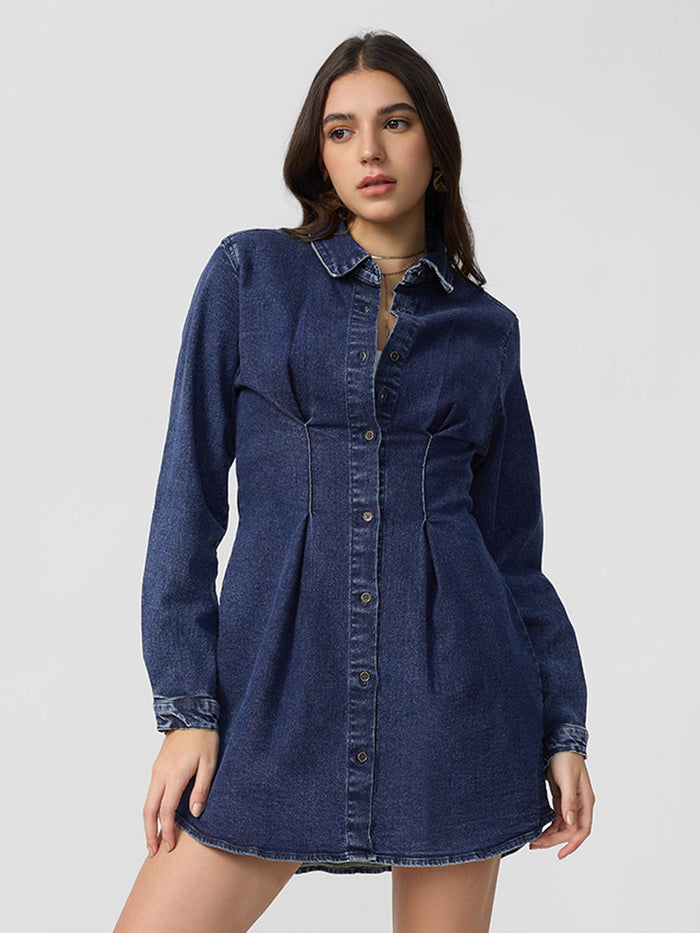 Denim Shirt Dress: Indigo Women Denim Dresses