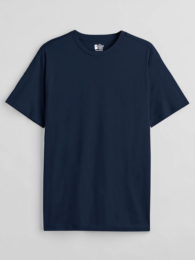 Solids: Navy Blue T-Shirts