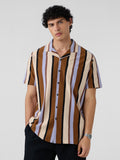 Stripes: Rust, Purple, Yellow Knit Shirts