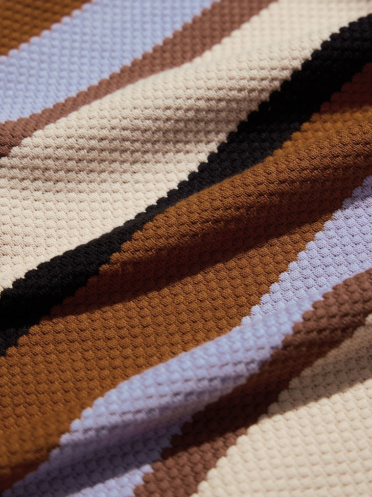 Stripes: Rust, Purple, Yellow Knit Shirts
