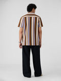 Stripes: Rust, Purple, Yellow Knit Shirts