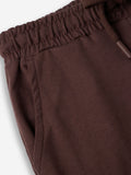 Solids: Choco Brown Boys Cargo Joggers (2-8 Yrs)