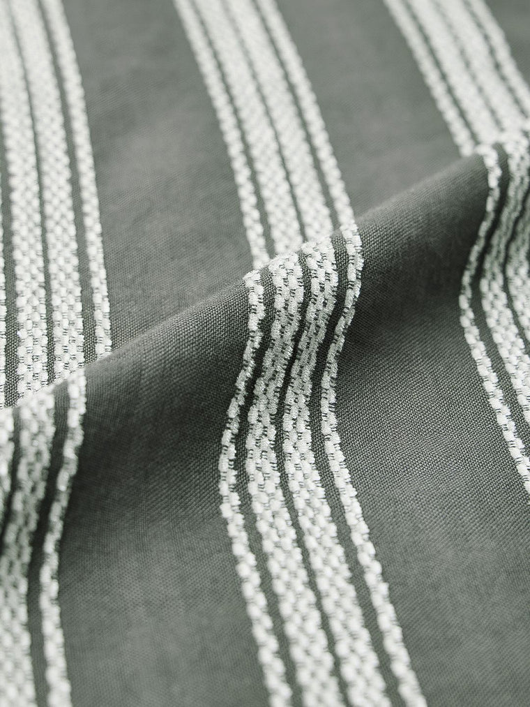 Textured Stripes: Grey Men Relaxed Shirts