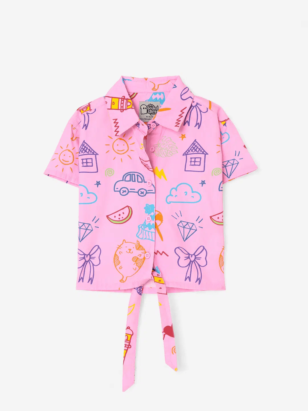 TSS Originals: Giggle Pop Girls Cotton Crop Tops (2-8 Yrs)