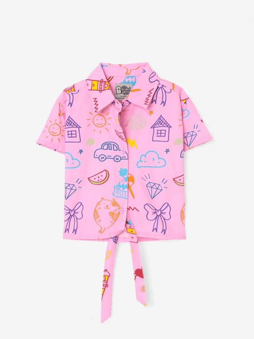 TSS Originals: Giggle Pop Girls Cotton Crop Tops (2-8 Yrs)