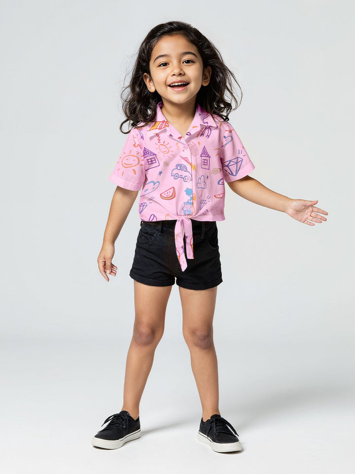 TSS Originals: Giggle Pop Girls Cotton Crop Tops (2-8 Yrs)