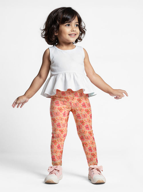 TSS Originals: Flutter Girls Cotton Leggings (2-8 Yrs)