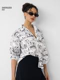 Peanuts: Comic Print Women Oversized Shirts