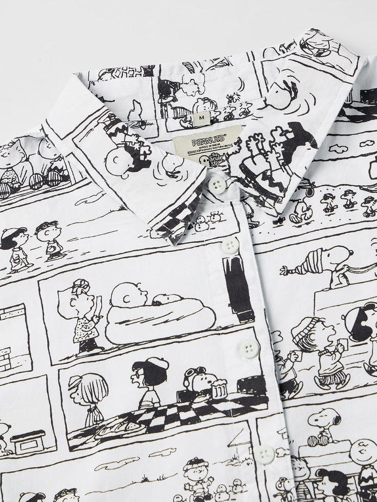 Peanuts: Comic Print Women Oversized Shirts