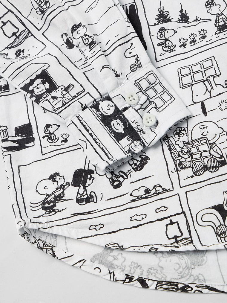 Peanuts: Comic Print Women Oversized Shirts
