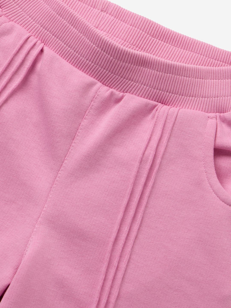 Solid Joggers: Rosy Pink Girls Cotton Joggers (2-8 Yrs)