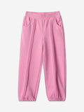 Solid Joggers: Rosy Pink Girls Cotton Joggers (2-8 Yrs)