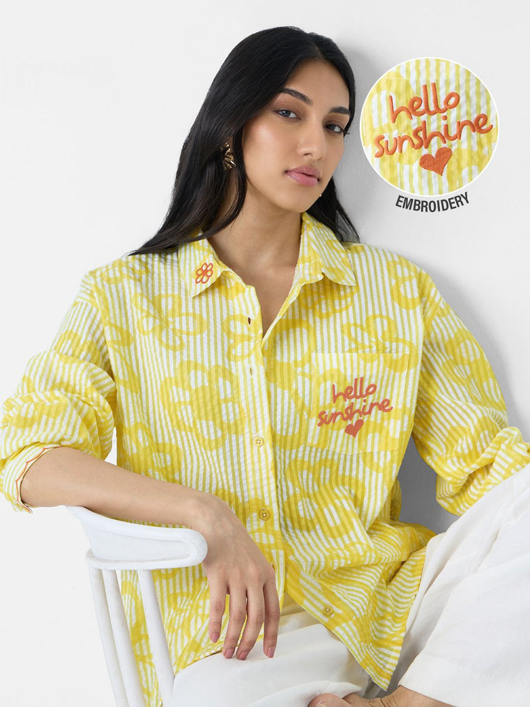 TSS Originals: Hello Sunshine Women Oversized Shirts