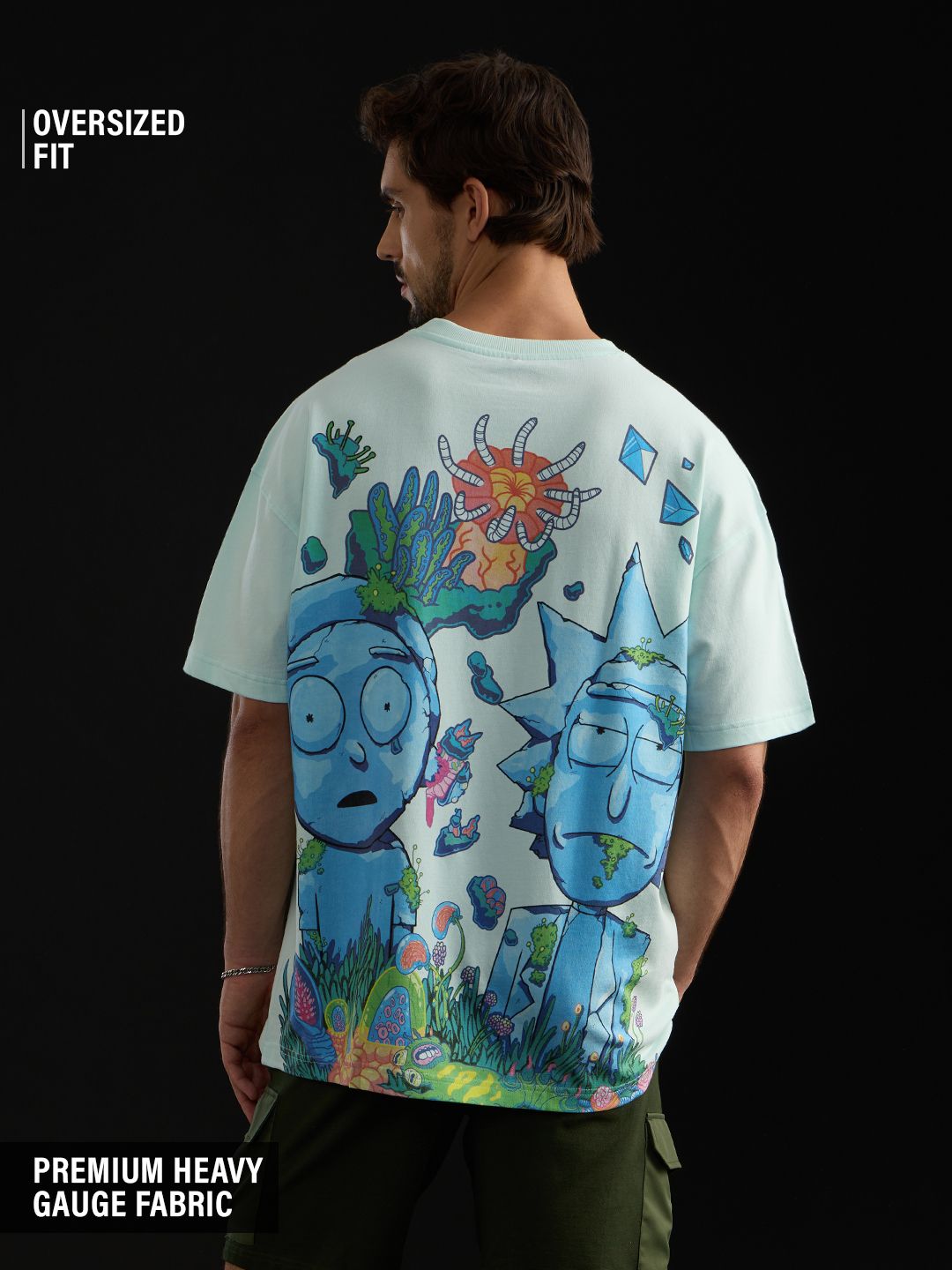 Rick And Morty: Portal To Happiness Oversized T-Shirts