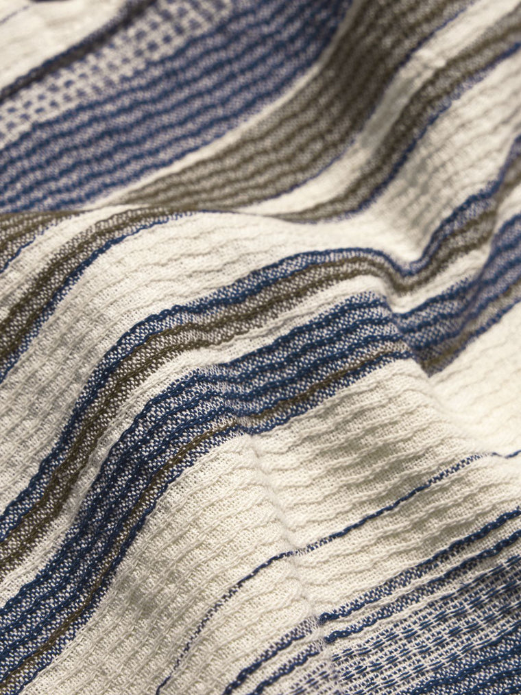 Stripes: Blue Dune Men Textured Shirts