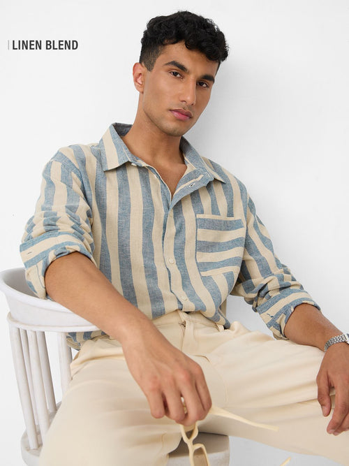 Cotton Linen Stripes: Coastal Cotton Linen Shirts