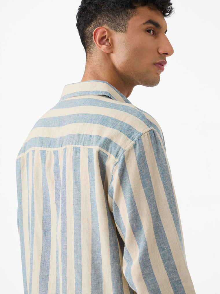 Cotton Linen Stripes: Coastal Cotton Linen Shirts