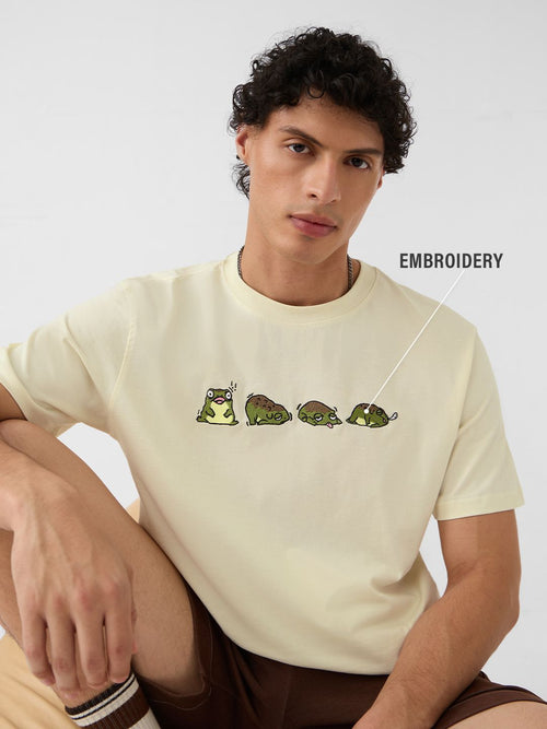 Relaxed T-Shirt: Tired Frog Men Relaxed Fit T-Shirts