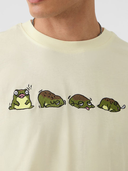Relaxed T-Shirt: Tired Frog Men Relaxed Fit T-Shirts