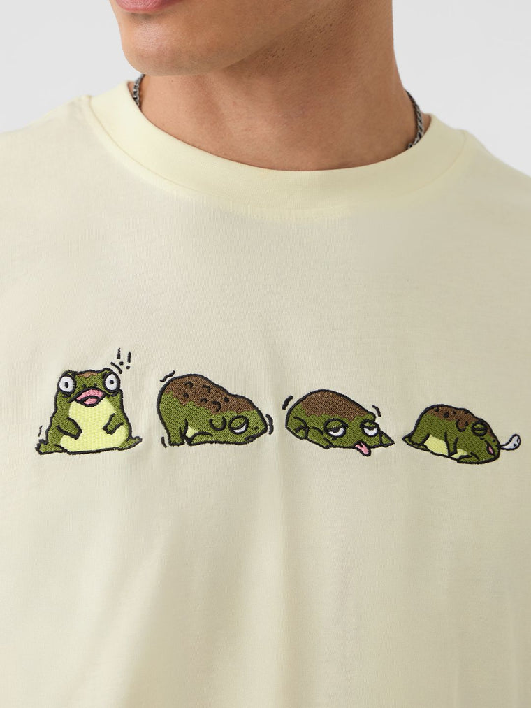 Relaxed T-Shirt: Tired Frog Men Relaxed Fit T-Shirts