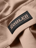 Solids: Coffee Cream Men Cargo Joggers
