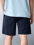 Solids: Navy Blue Men Cargo Shorts
