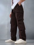 Solids: Rich Brown Men Cargo Pants